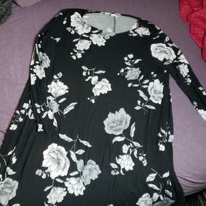 Black floral dress